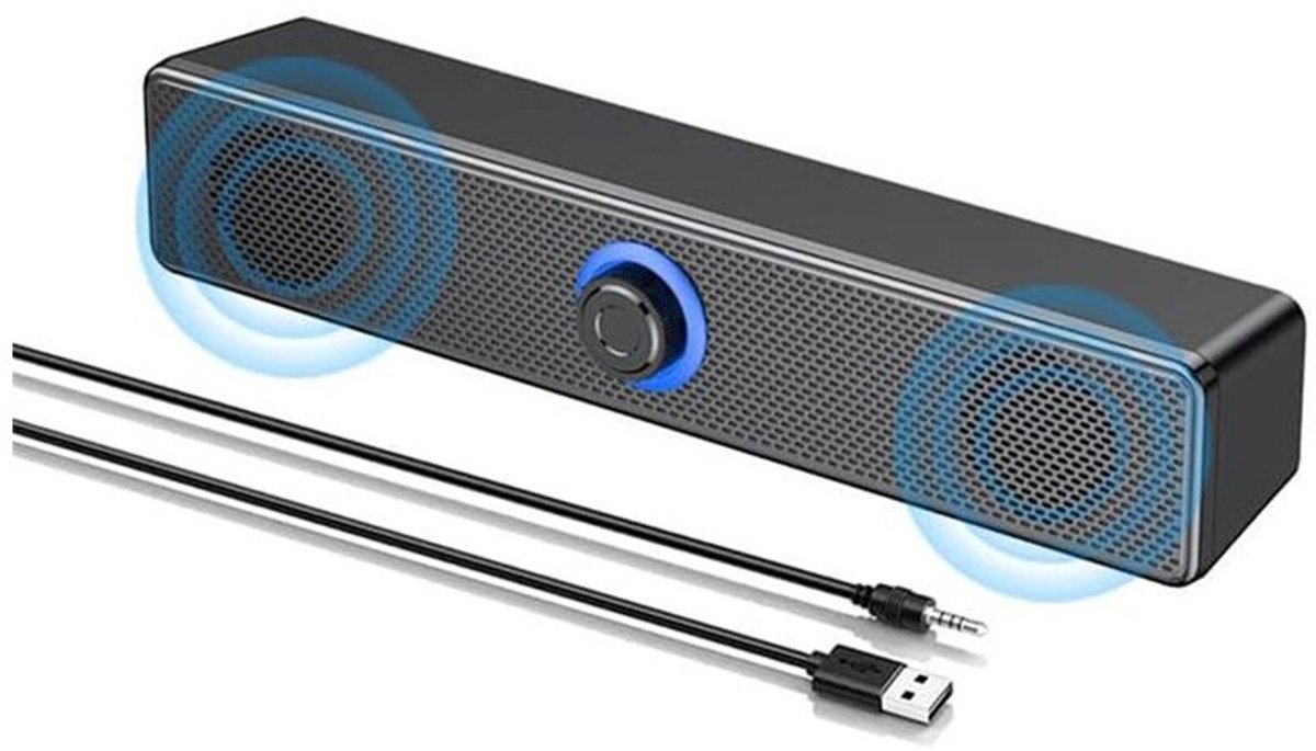 Computerluidsprekers Geschikt voor volumeregelaar en 3,5 mm aux-ingang; draagbare soundbar.