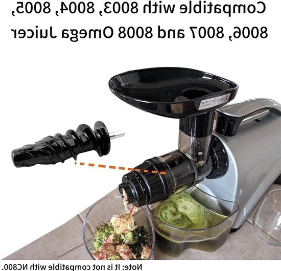 Vervangingsonderdeel voor sapcentrifuge, schroef voor slowjuicers, geschikt voor modellen 8003, 8004, 8005, 8006, 8007 en 8008, duurzaam en efficiënt sapextractieaccessoire — afbeelding 3
