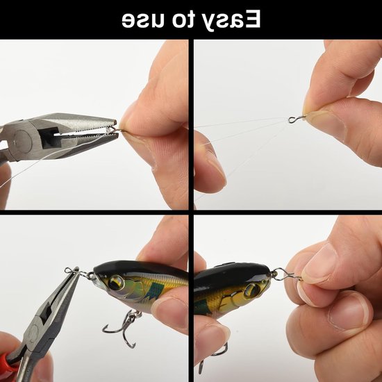 Pack van 200 Rvs Quick Release Vlieg Haak Snaps voor Forel, Snoek en Baars Vissen - Maten XS tot XL van Merkloos — afbeelding 3