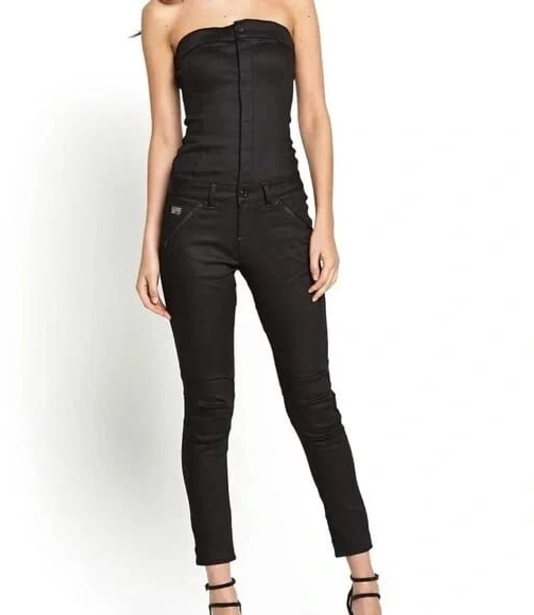 G STAR RAW Pavan Ankle jumpsuit strech Zwart