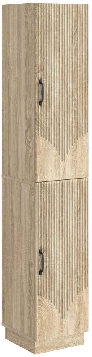 vidaXL Kast - Set - 2 - st - Sonoma - Eiken - Bewerkt - hout Sonoma eiken