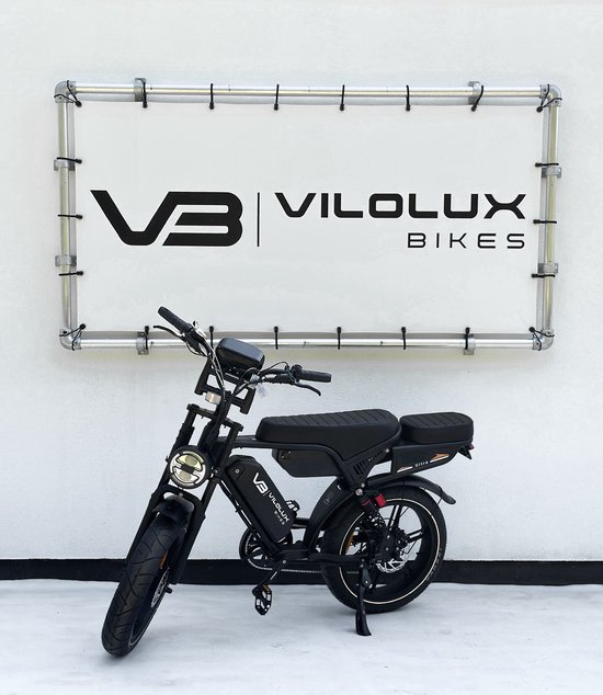 Vilolux® Fatbike electrisch Ultra - Dubbele accu - Achterzit - Zwart zadel - Legaal - Rijklaar - Niet opvoerbare fatbikes - Groot LCD display - NFC vergrendeling - 2 Jaar garantie - Hydraulische remmen - Alarm - City Banden van Vilolux — afbeelding 4