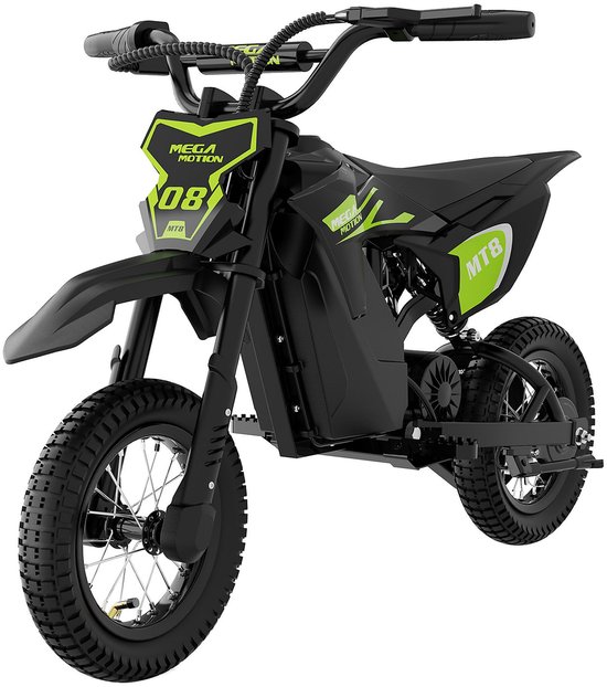 MegaMotion Kinderen Elektrische Motorfiets MT8 - 25 km/u Max Snelheid - 3 Snelheidsstanden - 18 km Actieradius - 12 inch Banden - 300W Motor - Vanaf 6 Jaar