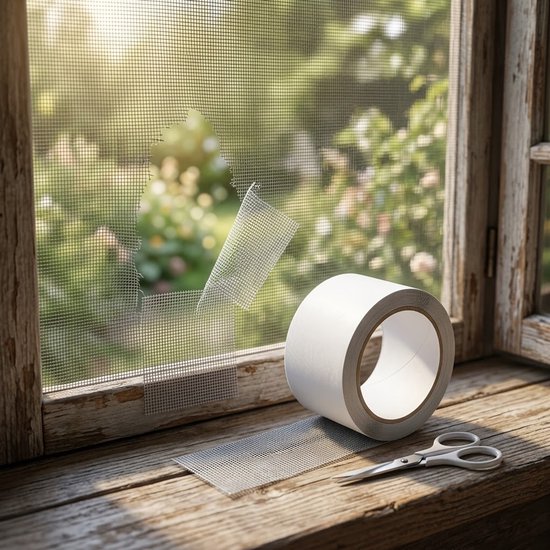 Grijze waterdichte reparatie tape voor tent luifel zeil en hor gaas zelfklevende reparatie tape anti insect scherm reparatie rol 2 meter sterke kleefstrip voor gescheurde schermen en tentdoek — afbeelding 3