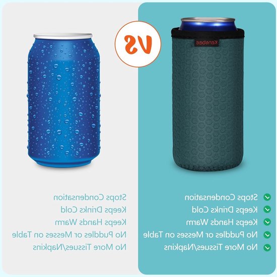 Herbruikbare geïsoleerde can cooler voor bierblikken - 6 stuks, 500ml, neopreen, antislip, 4 kleuren beschikbaar — afbeelding 3