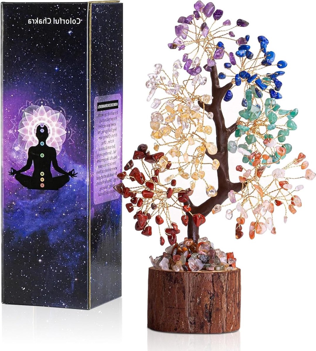 Amethist Kristallen Boom, Levensboom Decoratie, Bonsai Boom en Feng Shui Chakra Decoratie voor Spirituele Ruimtes en Bureau Accessoires
