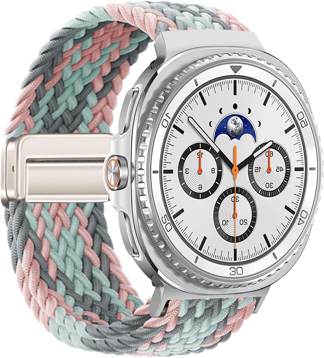 Verstelbare Magnetische Horlogeband voor Galaxy Watch 8 Classic en 8 - Zacht Nylon Vervangband, Geschikt voor 40mm en 44mm Modellen, Duurzaam en Comfortabel