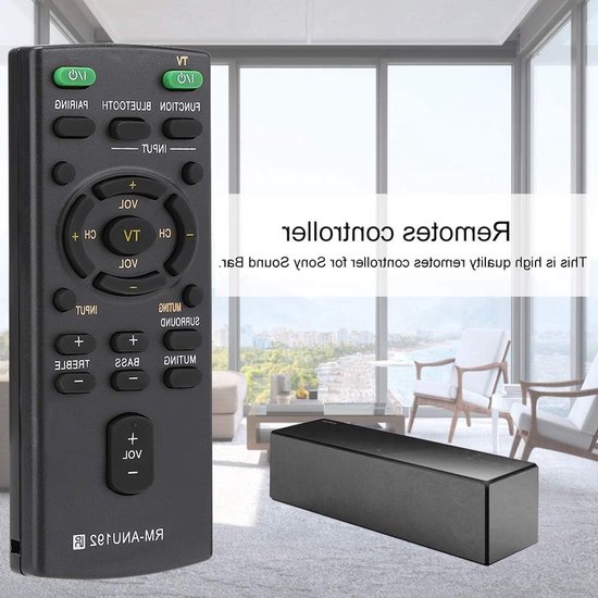 Dailygoody - Afstandsbediening - 8M Bereik - Geschikt voor Sound Bar - Compact Formaat - Ideaal voor Thuisgebruik - Eenvoudig in Gebruik - Voor Divers van Merkloos — afbeelding 2