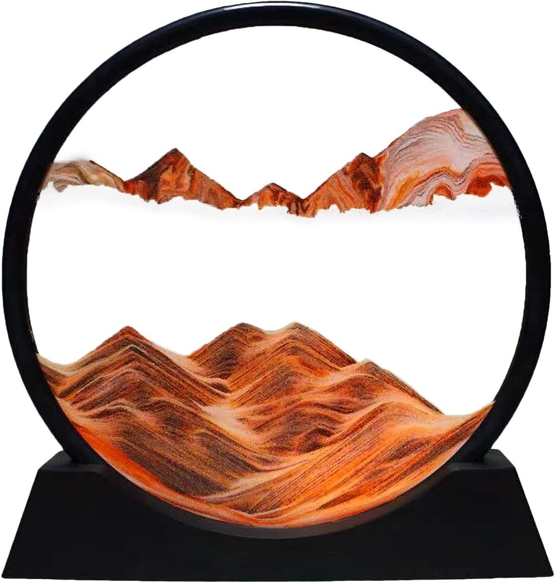 Kleurrijke 3D Zandkunst met Diepzeethema, Bewegend Zandbeeld in Glas voor Thuis en Kantoor, Perfecte Cadeau voor Feestdagen en Decoratie - 7''