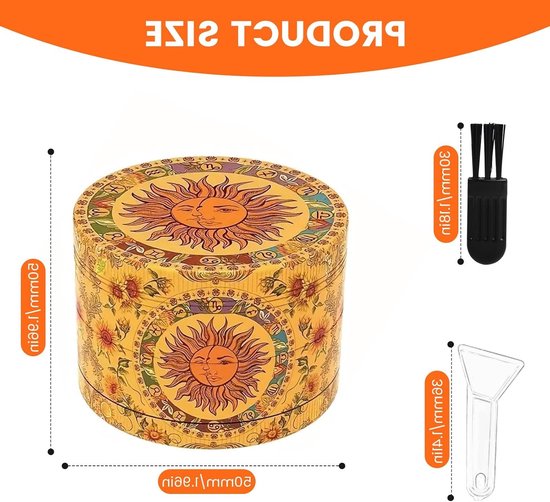 Grote 50mm Kruidenmolen met Schraper en Plastic Borstel, 4-Lagen Design voor Specerijen en Pollenopvang, Ideaal voor Kruidenslijpen en Aromatische Mixen — afbeelding 5