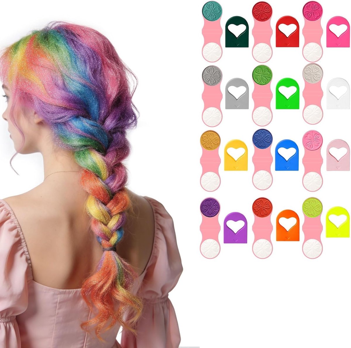 Krijt voor Haar in 12 Kleuren, Wasbare Haarkrijt Pens voor Kinderen, Tijdelijke Haarkleur voor Meisjes, Perfect als Verjaardagscadeau voor 5-15 Jaar Oud