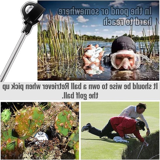 Draagbare Telescopische Golfbal Retriever met Automatische Vergrendeling en RVS Opvangtool voor Golfspelers — afbeelding 4