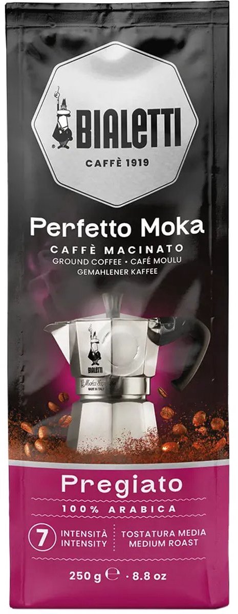 Bialetti Perfetto Moka Pregiato gemalen koffie - 250 gram