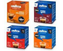 Lavazza A Modo Mio - Espresso Delizioso - Crema e Gusto Classico - Crema e Gusto Forte - Crema e Gusto Ricco - Proefpakket - 144 (4x36) Koffiecups