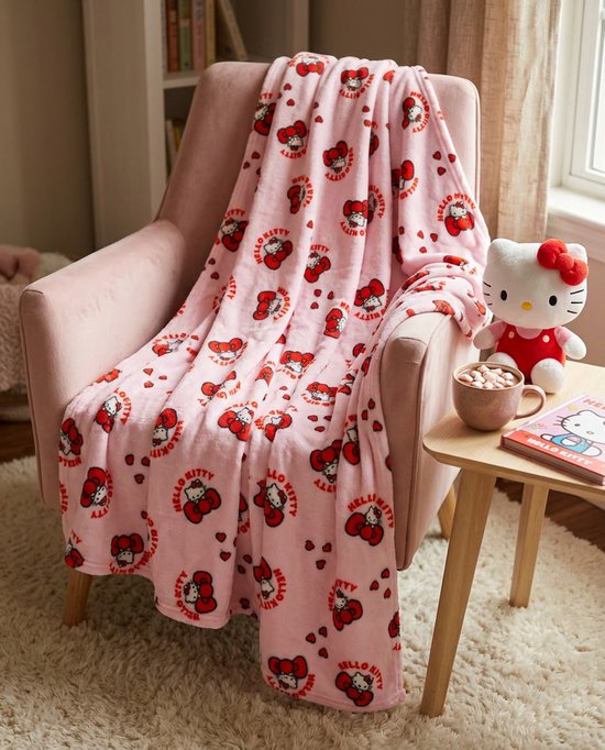 Hello Kitty Flanellen Deken 110x150cm