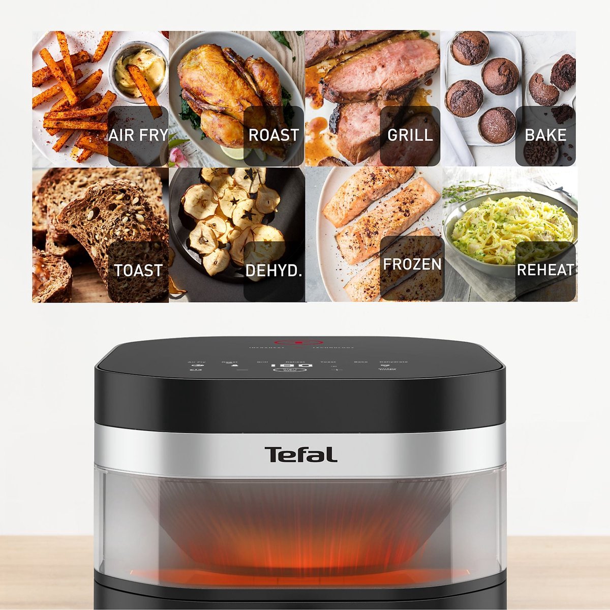 Tefal Easy Fry Infrared EY8328 - Airfryer - 7L - 1700W - Infrarood Technologie - 8 Programma's thumbnail 5