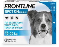 Frontline Spot-On M - 10 - 20 Kg- Anti vlooien- en tekenmiddel - Vlooiendruppels - 6 pipetten