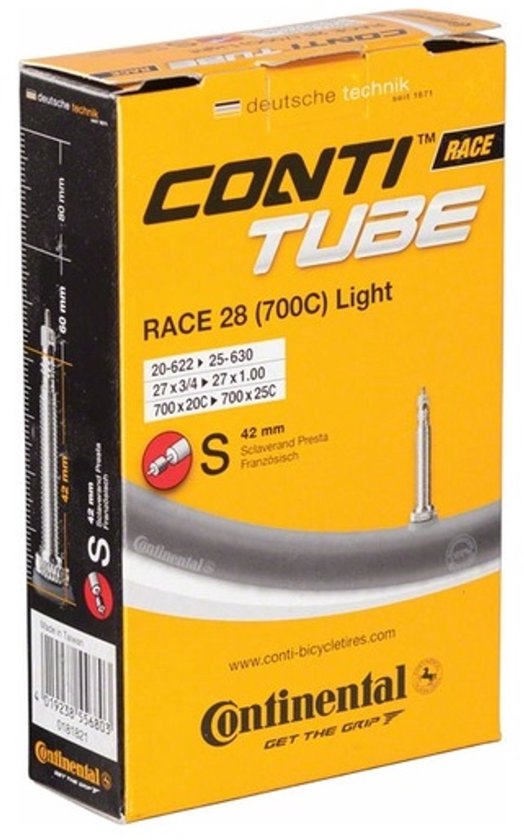 Continental Binnenband Race Light 28 Inch (18/25-622/630) Fv 42 Mm van Continental — afbeelding 2