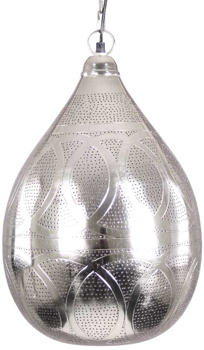 Safaary - Oosterse Hanglamp Haneefa Nikkel Goud Ø 30 x 46cm