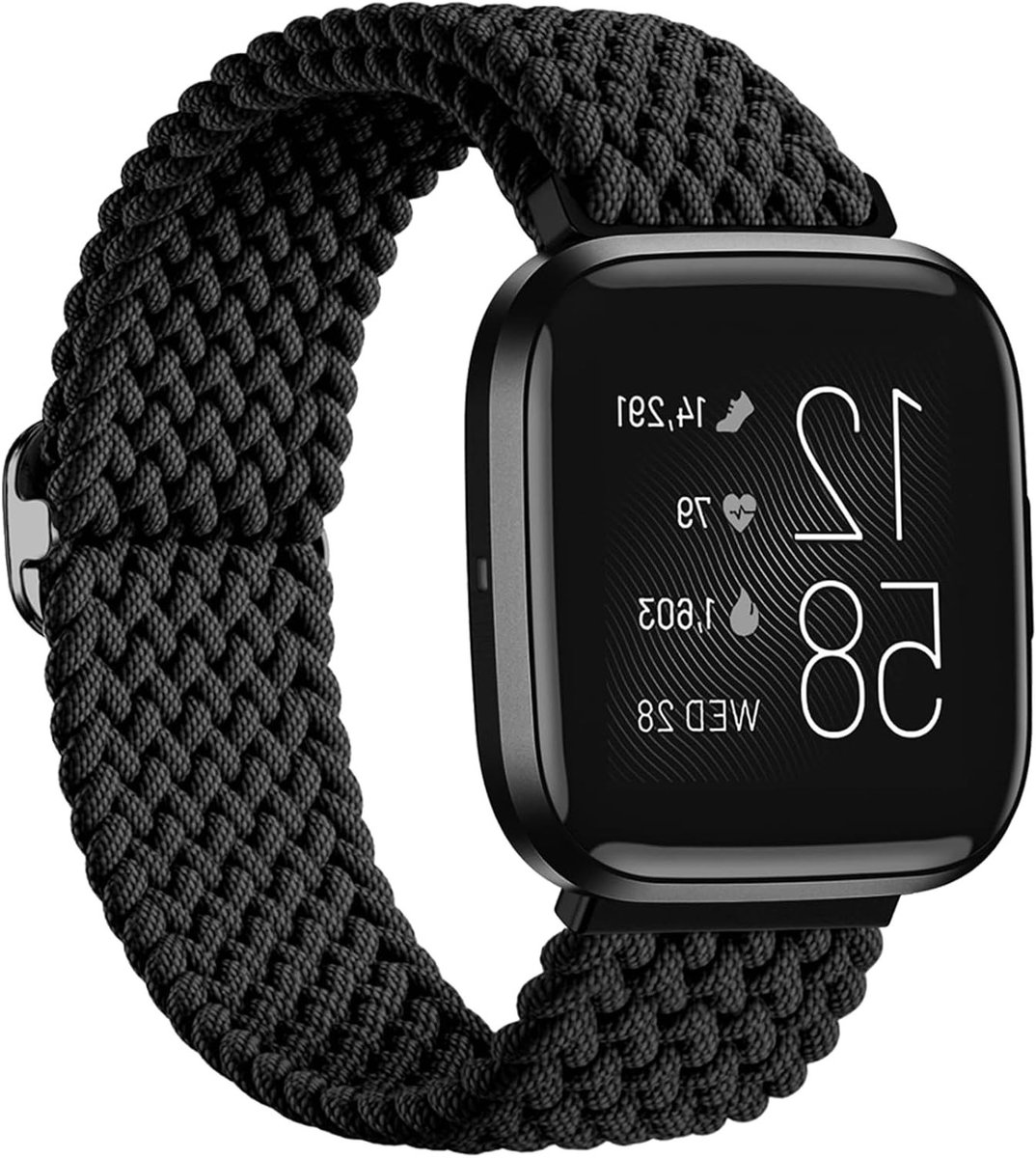 Sportieve Vervangende Polsband voor Fitbit Versa 2, Lite en SE, Nylon Horlogeband, Comfortabele en Duurzame Wristband