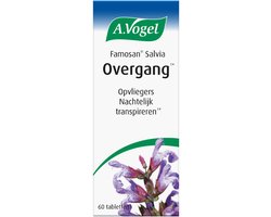 A.Vogel Famosan Overgang Salvia tabletten - Bij opvliegers en (nachtelijk) transpireren - 60 - 60 stuks