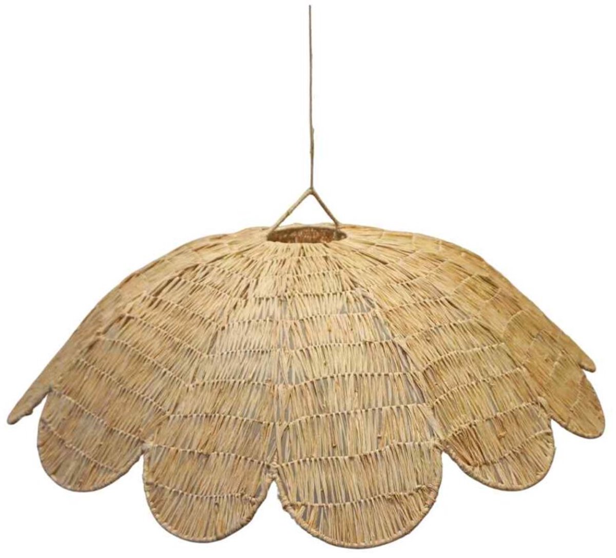 Noa May | Flora hanglamp | Naturel | Raffia/metaal | Boho | Handgemaakt Marrakesh/Marokko | Ø 70 x h 20 cm