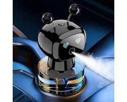 Intelligente robot-aromatherapiemachine, slimme en schattige robot-auto-luchtverfrisser - Fijne spray/navulbaar/vier standen/trilsensor/aan/uit/grote capaciteit, langdurige geur - zwart