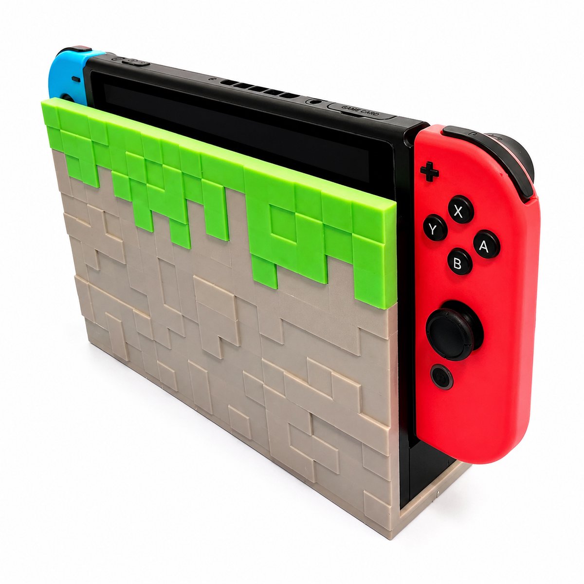Nintendo Switch Dock Minecraft Stijl - Gaming Houder - Console Stand - Oplaadstation Houder - Nintendo Accessoires - Cadeau Voor Gamers