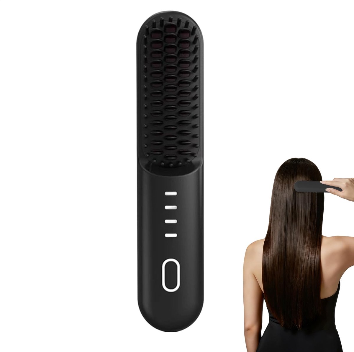 carmdering - Stijltang - Opvouwbare Stijltang - Draadloze Stijltang - 5000 mAh, 30W, USB oplaadbaar - Hittebestendig, geschikt voor alle haartypes - Lichtgewicht (310g), 20×4,5×3 cm - Perfect voor reis, thuis en feestjes - Zwart