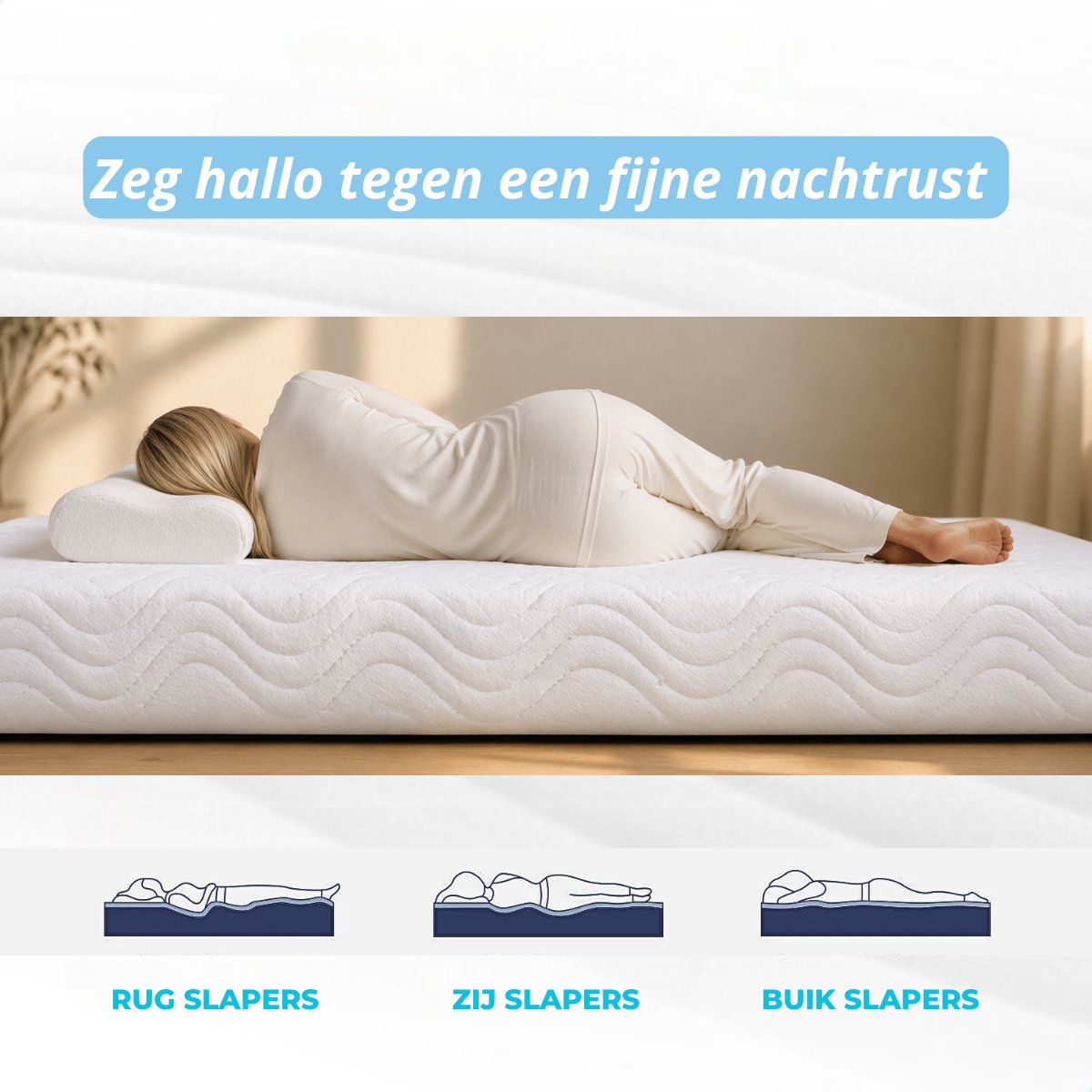 Maan matras 160x200 - HR koudschuim, afneembare tijk thumbnail 3