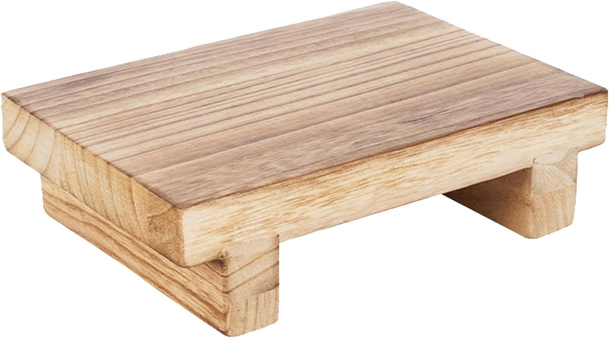 Tritthocker Holz 21 x 18 x 7cm, Multifunktionaler Paulownia-Fußhocker, Vintage Bett-Tritthocker Holzfußhocker, Fußstütze Unter Dem Schreibtisch für Badezimmer, Küche, Nachttisch