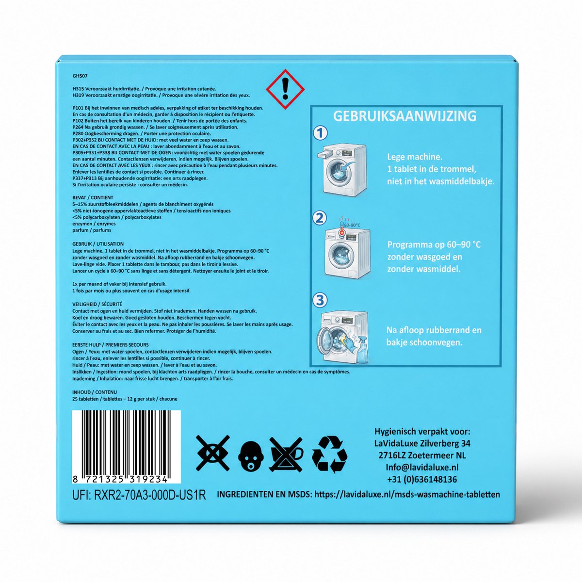 Wasmachine Reiniger Tabletten - 24 stuks - Lavendel Geur - Wasmachinereiniger Tegen Kalk, Vuil, Geurtjes & Vetluis - wasmachine reinigingstabletten — afbeelding 5