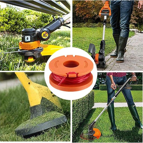 8 stuks grasmaaieraccessoires - Geschikt voor WORX grasmaaiers - Vervanging WORX WA0010/WA6531 spoelen - Ø1,65 mm, 3 m - lange draadtrimmer - vervangende spoel - Vervangende spoeltrimmerkop van WORX — afbeelding 4