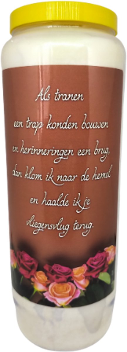 noveenkaars Als Tranen - 9 dagen brander - set van 5 stuks Wit