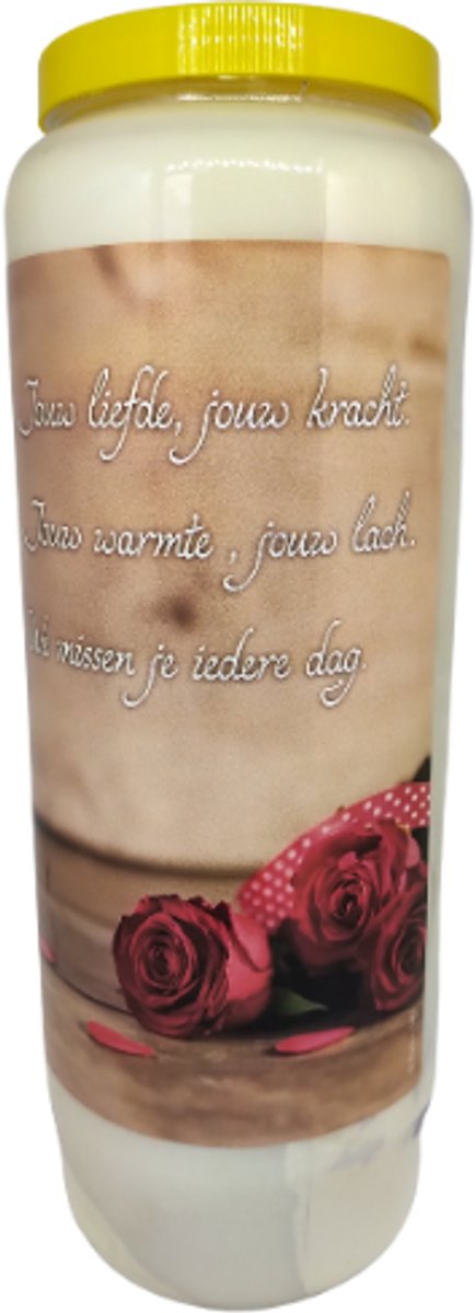 noveenkaars Liefde/Kracht - 9 dagen brander - set van 5 stuks wit