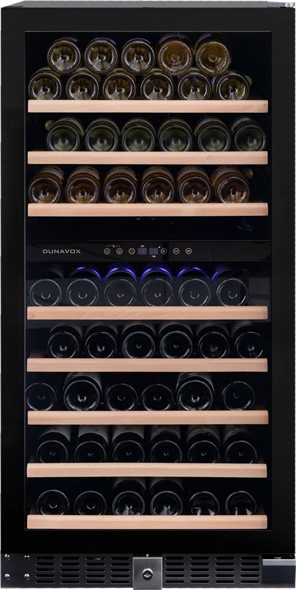 Dunavox Grande-94 Wijnkoelkast DX-94.270DMBK 2 Zones Mat Zwart Mat Zwart