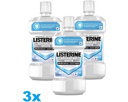 Listerine Mondwater · Advanced White · Mild · 500 ml - Bulkverpakking - 3 stuks