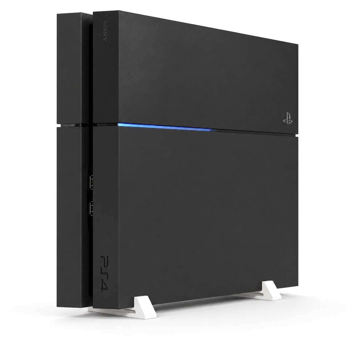 PlayStation 4 Stand PS4 Fat - Verticale Console Standaard Met Externe HDD Houder Tot 80x15mm - Ruimtebesparend Design - Optimale Ventilatie - Stevige Moderne Houder - Gaming Accessoire Voor PS4 Fat - Wit