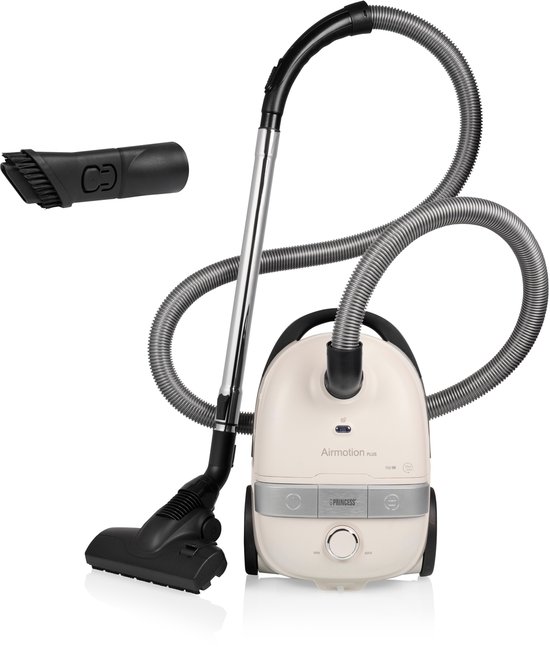 Princess Airmotion Plus Stofzuiger 336080 - Met zak - Volume: 4L - Bereik van 10m - 700 W - HEPA Filtersysteem