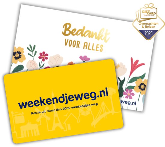 Weekendjeweg.nl Cadeau Card €150 - Bedankt verpakking