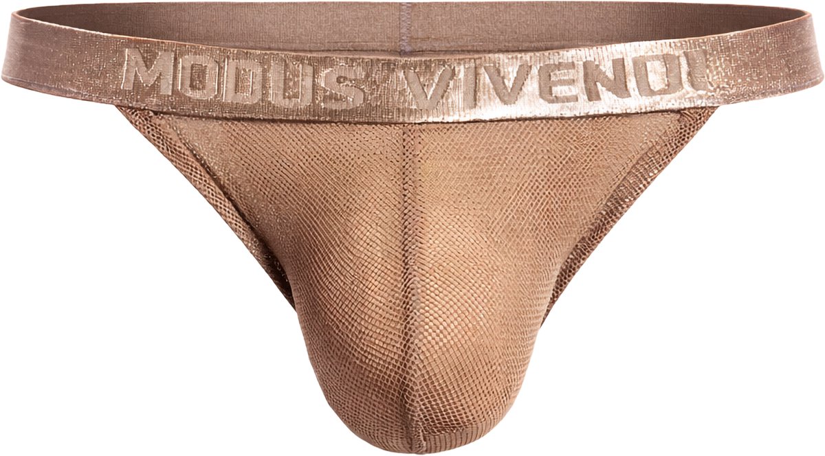 MODUS VIVENDI Mesh Through Tanga Brief Skin - MAAT S - Erotisch Heren Ondergoed - Slip voor Man - Sexy mannen Slip
