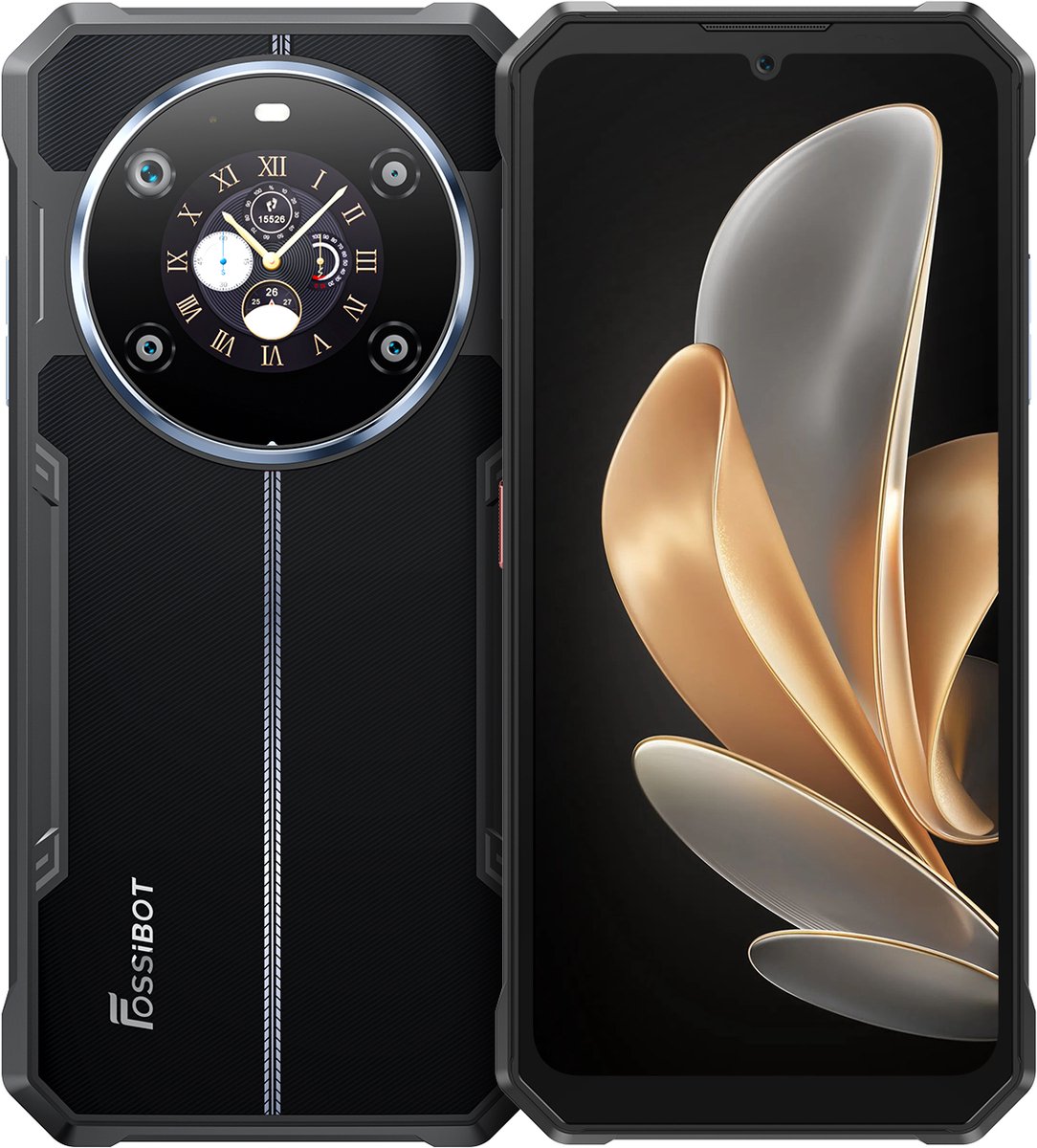 Fossibot F109 5G Robuuste Smartphone - outdoorSmartphone - 8GB RAM 256GB ROM - Dual Screen - IP68 Waterdicht - Android 14 - 1600W frontcamera - besturingssysteem - 6.74-inch FHD+ IPS-scherm