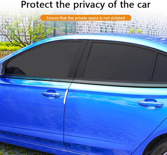 Zonnescherm Auto Zijruit - 4 Stuks - Zonnescherm Auto Zijraam - Overtrek - UV Protectie - Anti-Verblinding - Zonwering Auto - Zonwering Raam - Auto Zonnescherm - Auto Accessoires - Voor baby, kinderen, volwassenen en huisdieren - M — afbeelding 4