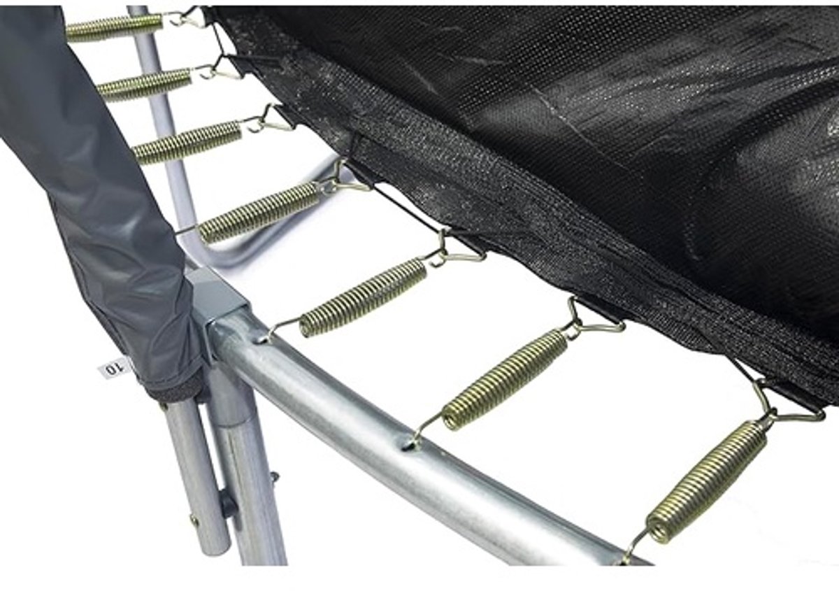 Trampoline Ø305 cm met Veiligheidsnet en Ladder – 150 kg draagvermogen – 64 veren – verzinkt stalen frame – Premium Outdoor Jump 305