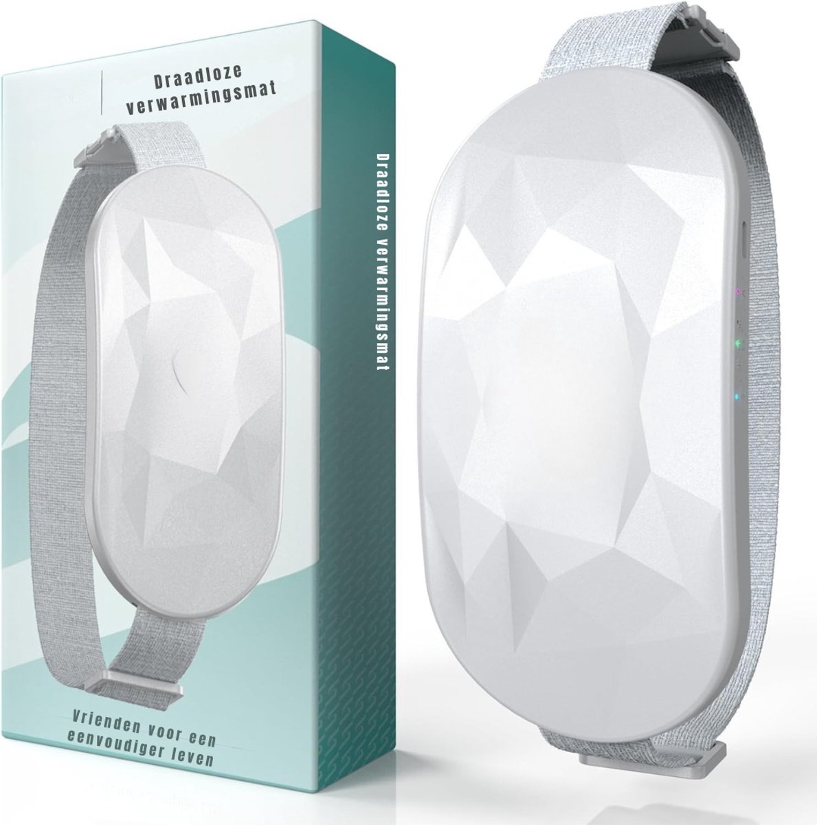YOR® Warmtekussen oplaadbaar - Warmtekussen - Warmtekussen elektrisch - Wit - 19cm x 10cm x 6cm