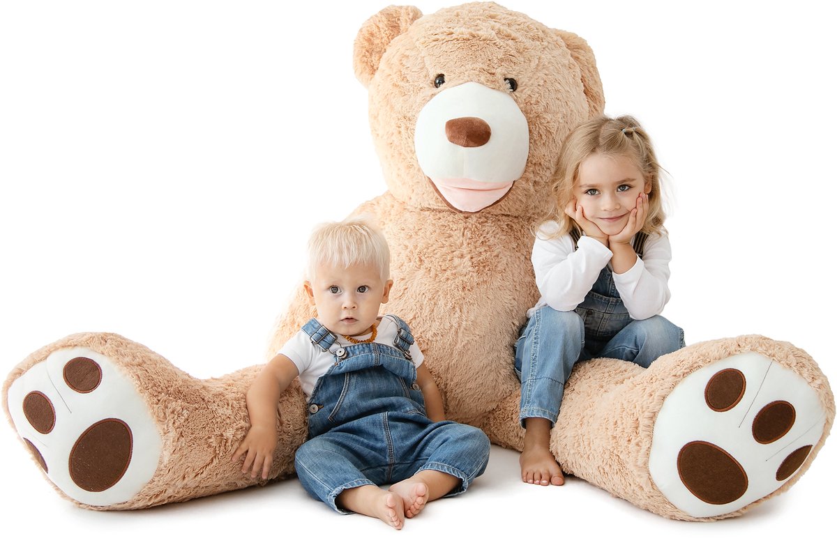 XXL Knuffelbeer 160 cm – Grote Pluche Teddybeer – Zacht Knuffeldier voor Kinderen & Volwassenen – CE-gecertificeerd – Cadeau Verjaardag & Valentijn