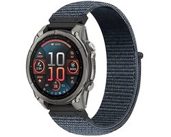 Strap-it Premium Nylon bandje geschikt voor Garmin Fenix 8 (Pro-E-47mm) - Fenix 7 (Solar-Pro) - 6 (Solar-Pro) - Fenix 5 (Plus) / Forerunner 970 - 965 - 955 - 945 - 935 - 745 / Epix Gen 2 - Pro 47mm / Quatix 8 (47mm) - 7 - 6 - 5 (Donkergrijs)