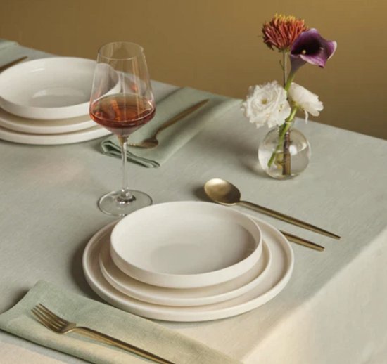 Karaca Stream Bone Felix XL 18-delige Serviesset voor 6 Personen - Wit - Bone Porselein — afbeelding 4