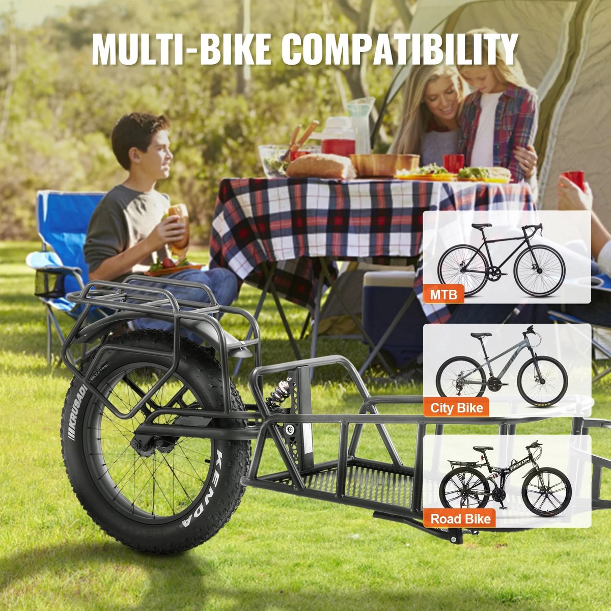 Solayne Fietskar - Transportkar - Fiets aanhanger - Transportfiets - Bagage - Fietstrailer - Opvouwbaar - Draagvermogen 32 kg – foto 3