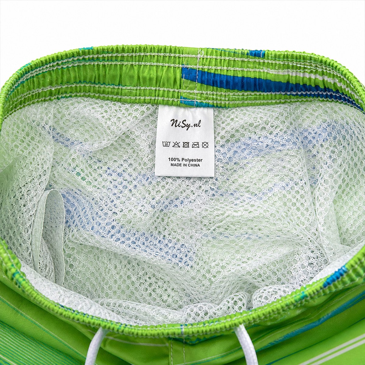 NiSy.nl Zwembroek Jongens | Zwemshort | Strepen Print | Sneldrogend | | Groen — afbeelding 5